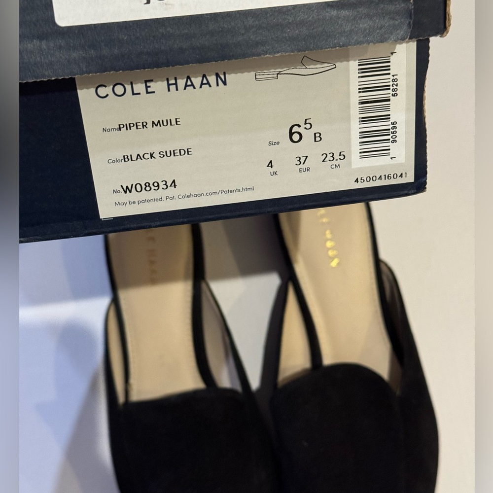 Cole Haan Black Suede Piper Mule - Picture 15 of 15